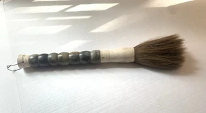 Antike chinesische grüne Jade Hartstein & Knochen Kalligraphie Pinsel Pferdehaar Knochen - Bild 1 von 3