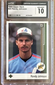 1989 RANDY JOHNSON Upper Deck STAR ROOKIE #25 RC EXPOS HOF - CGC GEM MT 10  - Picture 1 of 4