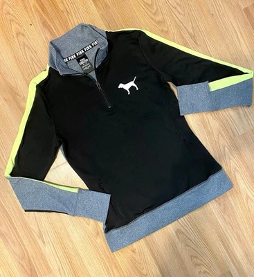 💛▪️VS РОЗОВЫЙ ОКОНЧАТЕЛЬНЫЙ 1/4 ЧЕТВЕРТЬ МОЛНИИ ВЕРХНИЙ РАЗМЕР XS ЧЕРНЫЙ И ЖЕЛТЫЙ ОТВЕРСТИЯ ДЛЯ ПАЛЬЦЕВ - Изображение 1 из 4