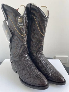 Dan Post DP2386 Chocolate Flank Cut Caiman Leather Boots - Brand NEW Never Worn - Picture 1 of 8