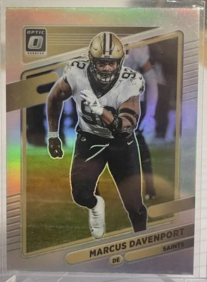 Marcus Davenport 2021 Panini Donruss Optic Silver Holo #167 Saints LIONS Card - Image 1 of 2