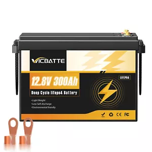 12V 300Ah Lithium Batterie LiFePO4 Akku mit 200A BMS Wohnmobil Solaranlage Boot - Bild 1 von 15