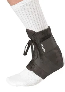 MLR Soft Ankle Brace w/Straps Black Large Women's 12-14 Men's 13-15 - Picture 1 of 3