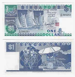 Singapore 1 Dollar P 18a ND (1987) UNC Prefix C/29 - Picture 1 of 1