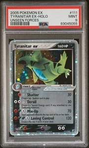 Pokemon Tyranitar ex 111/115 Unseen forces Graded PSA 9 - Picture 1 of 2