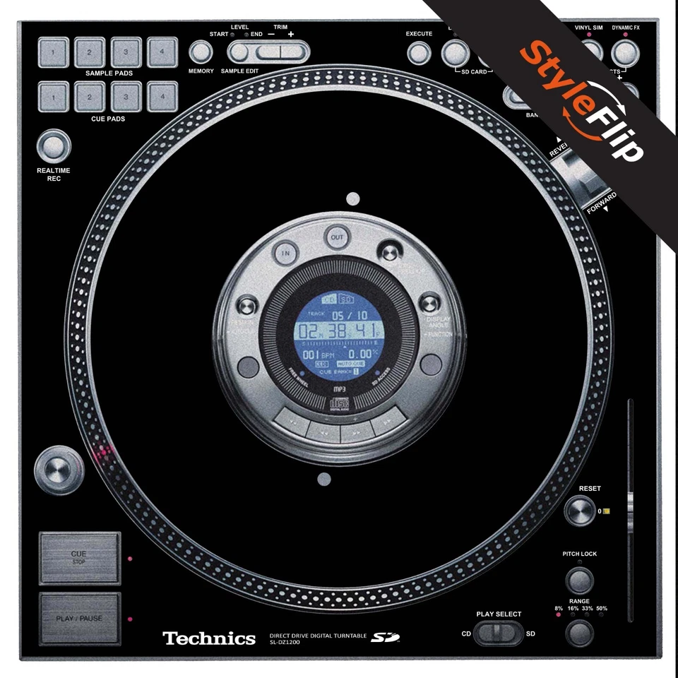 Technics SL - DZ1200 Skins | Nero | Decalcomania protettiva | StyleFlip Skins - Immagine 1 di 1