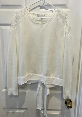 LC Lauren Conrad Runway Collection Lace Open Back Sweater  XL  Holiday Party — 第 1/4 张图片