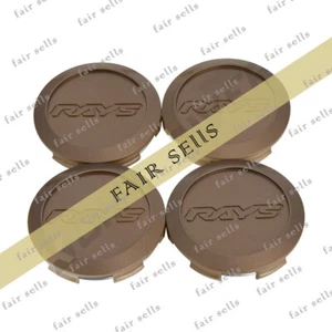 4 pcs 64 mm for RAYS Golden Logo Alloy Wheel Center Caps Rim Caps Hub Caps - Picture 1 of 6