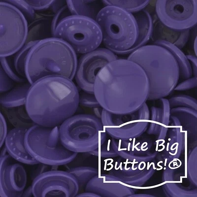 KAM Plastic Snaps: B35 Purple -Size 20/T5- No Sew Snap Buttons DIY Crafts Sew - Image 1 of 4