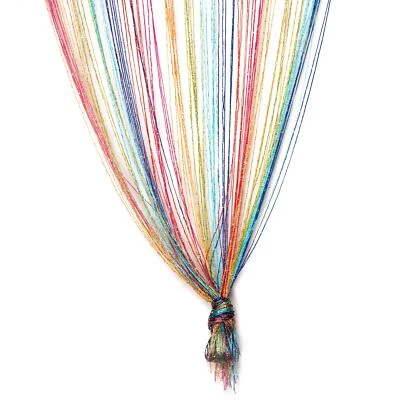 Mehrfarbig Fadenvorhang im Tautropfen Design als Raumteiler Fliegenschutz ode... - Bild 1 von 4