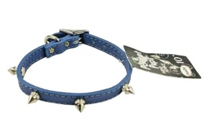 OmniPet Pocket Pups 10 inch Blue Mini Spike Pet Dog Collar - Picture 1 of 4