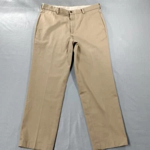 Brooks Brothers 346 Advantage pantaloni chino beige kaki da uomo taglia 36x30 - Foto 1 di 6