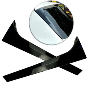 For Skoda Kodiaq Black Rear Window Spoiler Side Wing Trim Cover 2pcs 2016-20 17 - Picture 1 of 7