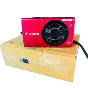 Canon PowerShot A3400 IS,5x,3in,16MP,RED Excellent from JAPAN Canon USED - Picture 1 of 10