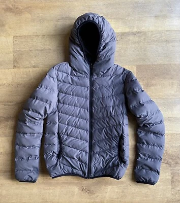 Brave Soul Grey Quilted Padded Hooded Zip Through Jacket / Coat Size XS - Image 1 of 4