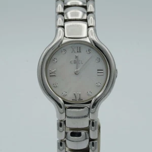 Ebel Beluga Women's Watch Quartz Steel Medium 28MM 9157421 Mop Diamonds E118 - Picture 1 of 10