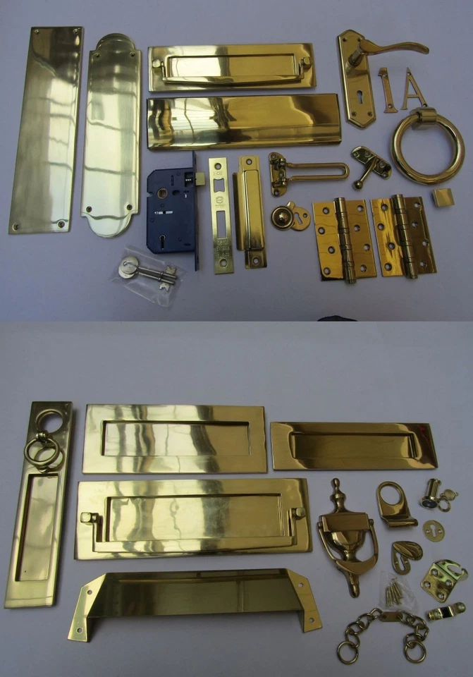 POLISHED BRASS  -Door furniture main front entrance traditional Accessories - Image 1 of 1