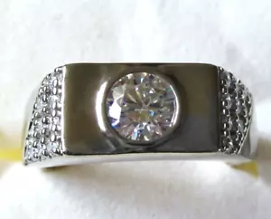 Ring Made With Swarovski Zirconia / size 10 / 925 Sterling Silver / 2.3cts, 5.6g - Picture 1 of 7