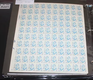 1986 SC#2169, GREAT AMERICAN SHEET OF 100 - 2 CENT STAMPS, BRIGHT BLUE - Picture 1 of 1