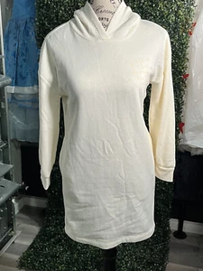 Old Navy Girls Hoodie Sweater Ivory Dress. Size 10-12 - Picture 1 of 3