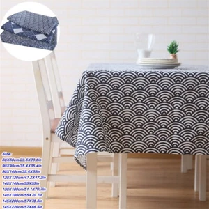 Japanese Tablecloth Table Cover Dust-Proof Washable for Dining Home Decor - Picture 1 of 12