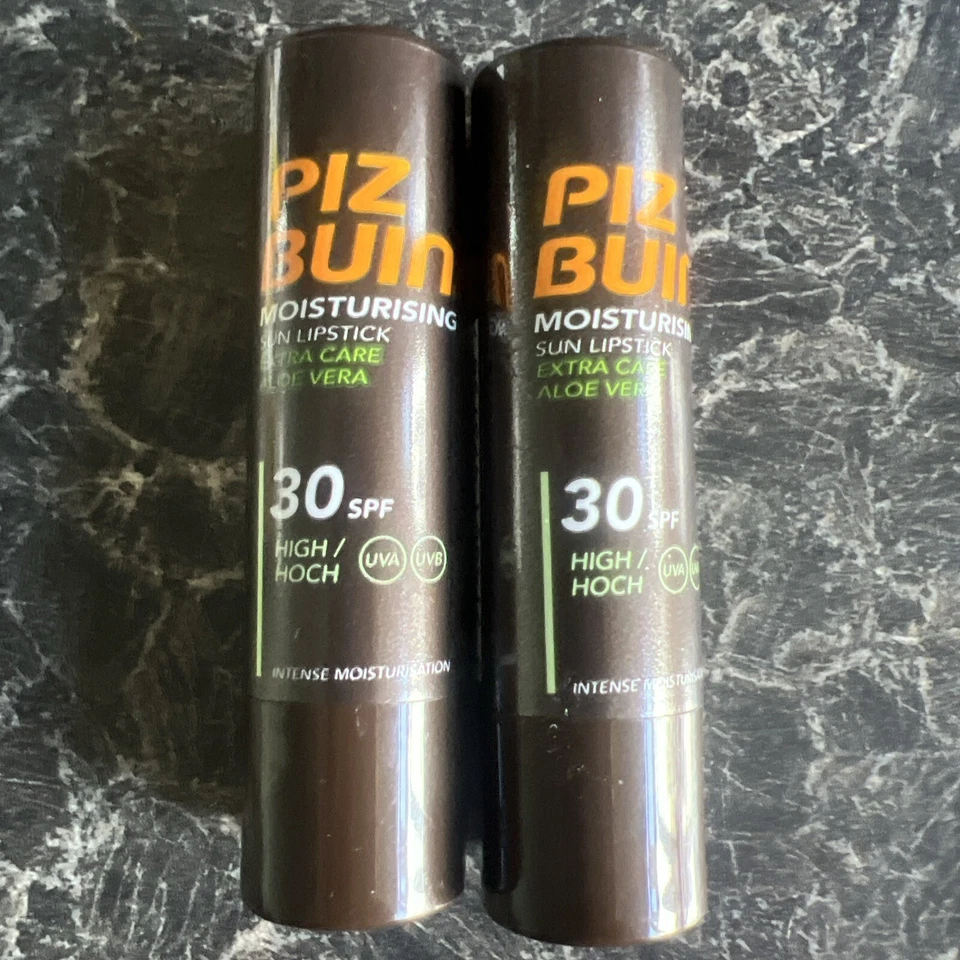 Piz Buin Moisturising Sun Lipstick 4.9g SPF 30 High - UVA/ UVB Protection x2  - Image 1 of 1