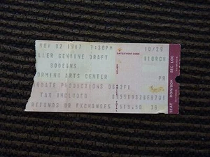Bodeans 2 de noviembre 1987 Artes Escénicas Usado Bodeans Boleto de Concierto - Imagen 1 de 2