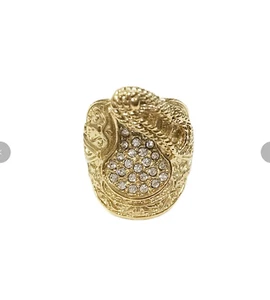 saddle ring gold plated stainless steel - Picture 1 of 10