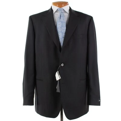 Hugo Boss NWD Einstein 100% Wool Sport Coat Size 46R In Solid Dark Blue - Image 1 of 4