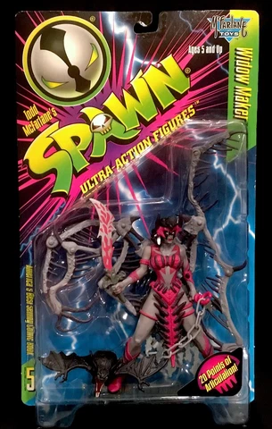 Vintage SPAWN "WIDOW MAKER" Action Figure RARE PINK Variant 1996 McFarlane MOC ! Cover