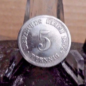 CIRCULATED 1892 5 PFENNIG IMPERIAL GERMANY COIN (103122) - Picture 1 of 3