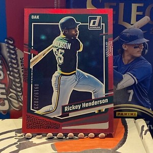 2023 Panini Donruss #189 Rickey Henderson Red Foil #'d /2023
