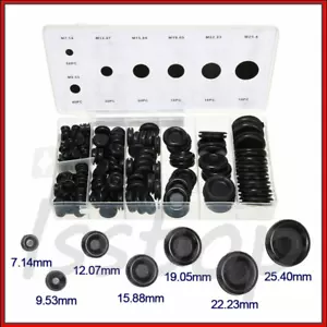 170 pc Rubber Grommet Assortment Kit Set Unilateral Electrical Wire Cable Gasket - Picture 1 of 10