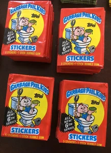 Garbage Pail Kids cards 6th series 6 Unopened wax pack OS6 YOU GET 4PACKS NEW - Picture 1 of 5