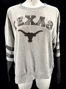 NEW Texas Longhorns OHT Colosseum Grey Camo LS Crew Neck Shirt Women's M - Picture 1 of 8