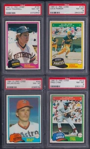 PSA 8 1981 O-pee-chee OPC by Topps #133 Alan Trammell Detroit Tigers HOF TUFF - Picture 1 of 8