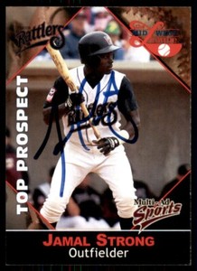 2001 Multi-Ad Midwest League Jamal Strong Signed IP AUTO Everett AquaSox #29