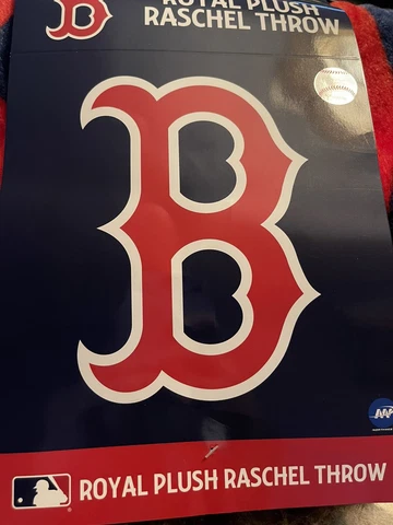 Boston Red Sox Royal Plush throw Blanket 50x60 In Baseball MBL New  Blue Cover