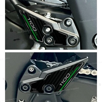BLACK DOVES GRAPHICS Adesivi 3D Protezione BATTITACCO Compatibili Kawasaki Ninja 1100 SX 2025
