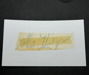 Gil Hodges Signed Cut Auto Index CarBrooklyn Dodgers New York Mets HOF - Picture 1 of 2