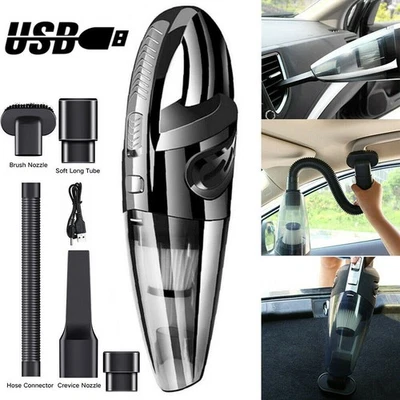 Hand Held Vacuum Cleaner Small Home Wet And Dry Rechargeable Cordless Car Vac - Image 1 of 4