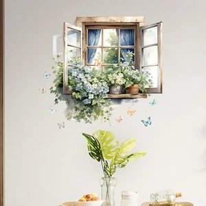 Gefälschte Fenster Wandaufkleber, PVC, Kunst Wandaufkleber für Schränke, - Picture 1 of 7