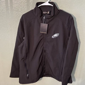 NWT Women's XL Black Philadelphia Eagles Full-Zip Softshell Jacket Dunbrooke - Picture 1 of 7