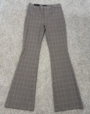 Banana Republic NUEVO Sloan Acampanado Estampado a Cuadros Lavable Elástico Pantalones 8L 8 Largo Nuevo con Etiquetas Foto 1 de 4