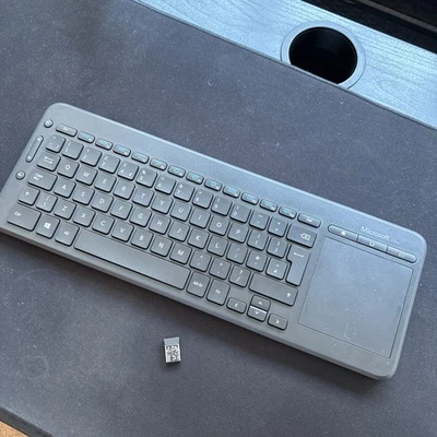 Microsoft N9Z-00006 All-in-One Media Keyboard with Integrated Track Pad Monotone - Image 1 of 4