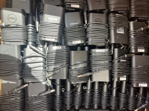 2x Genuine Dell 65W 19.5V 3.34A 7.4mm Laptop Slim AC Adapter Charger HA65NM130 - Picture 1 of 3