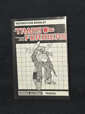 Vintage Hasbro Transformers G1 Tracks Action Figure Instruction Manual Booklet - Image 1 of 2