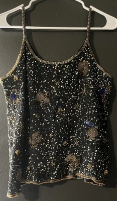 De colección Raro Astrología Seda Cuentas/Lentejuelas Top Zodiaco Cuentas Juntas! talla 10 Foto 1 de 4