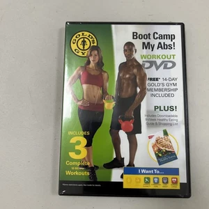 * Gold's Gym - Boot Camp My Abs - 3 Workouts - Very Good DVD - Foto 1 di 2