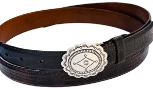 Polo Ralph Lauren Original Eidechse Gürtel Gr. 40 Sterling Silber .925 Made in USA - Bild 1 von 14